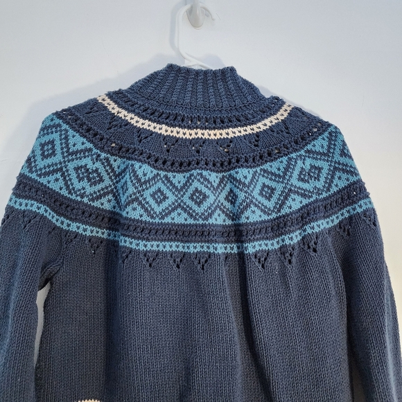 L.L. Bean Blue Cardigan Sweater - Picture 5 of 9